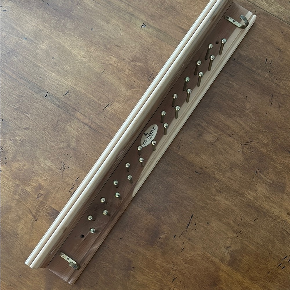 Rochester Cedar Belt and Tie Rack with Shelf